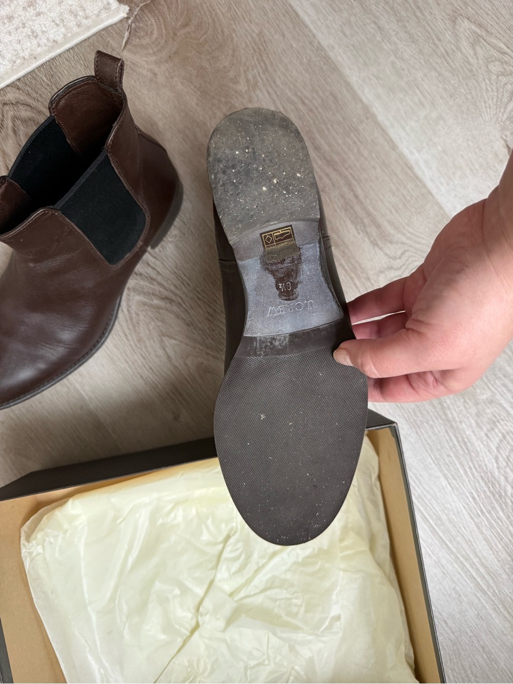 J. Crew Women’s Dark Brown Leather Chelsea Boots - Picture 5 of 7